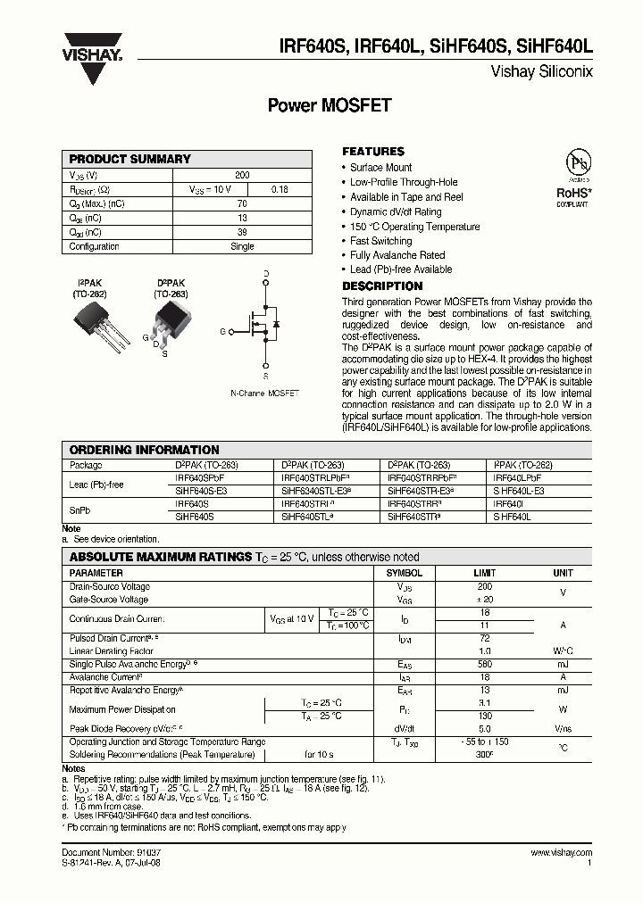 IRF640L_4566646.PDF Datasheet