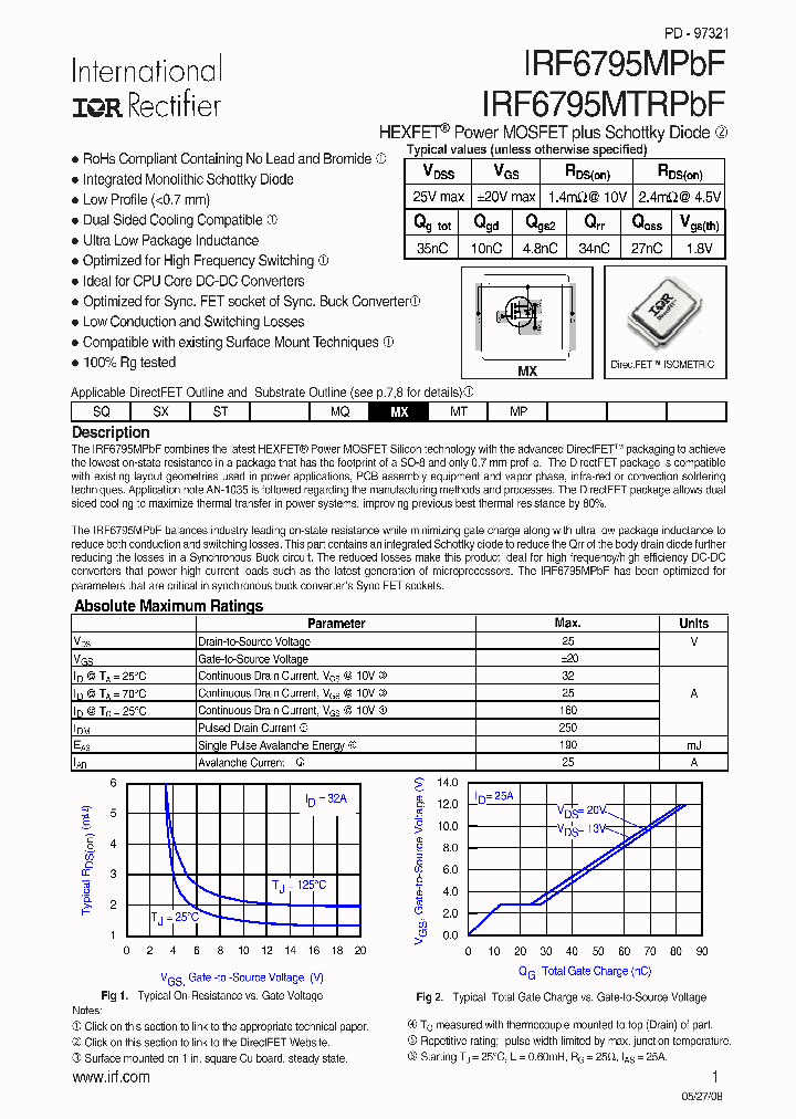 IRF6795MPBF_4244646.PDF Datasheet