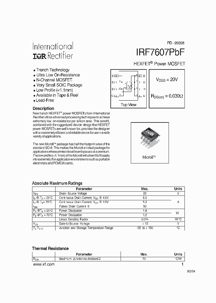 IRF7607PBF_4175159.PDF Datasheet