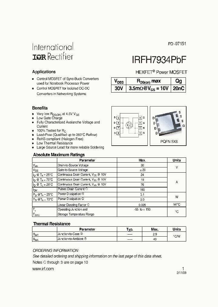 IRFH7934PBF_4626344.PDF Datasheet