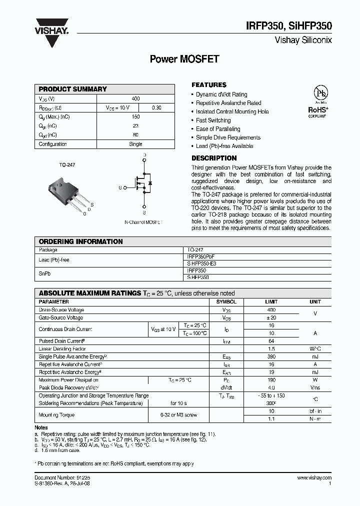 IRFP350_4254298.PDF Datasheet