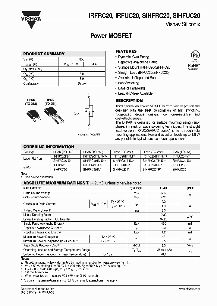 IRFUC20_4254474.PDF Datasheet