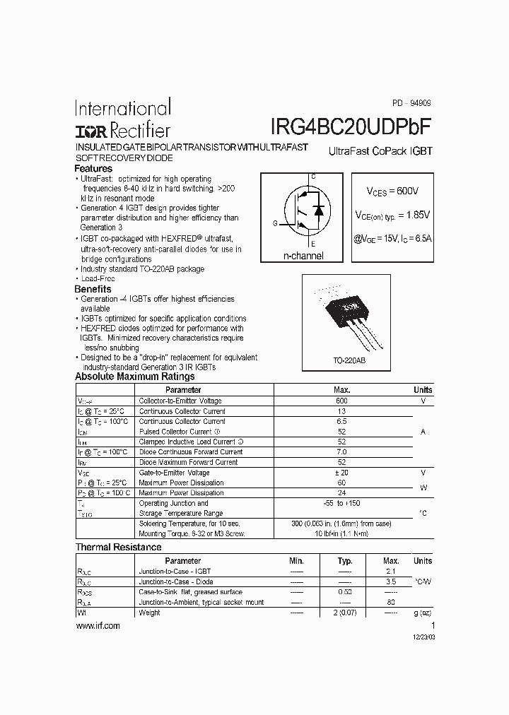 IRG4BC20UDPBF_4241053.PDF Datasheet