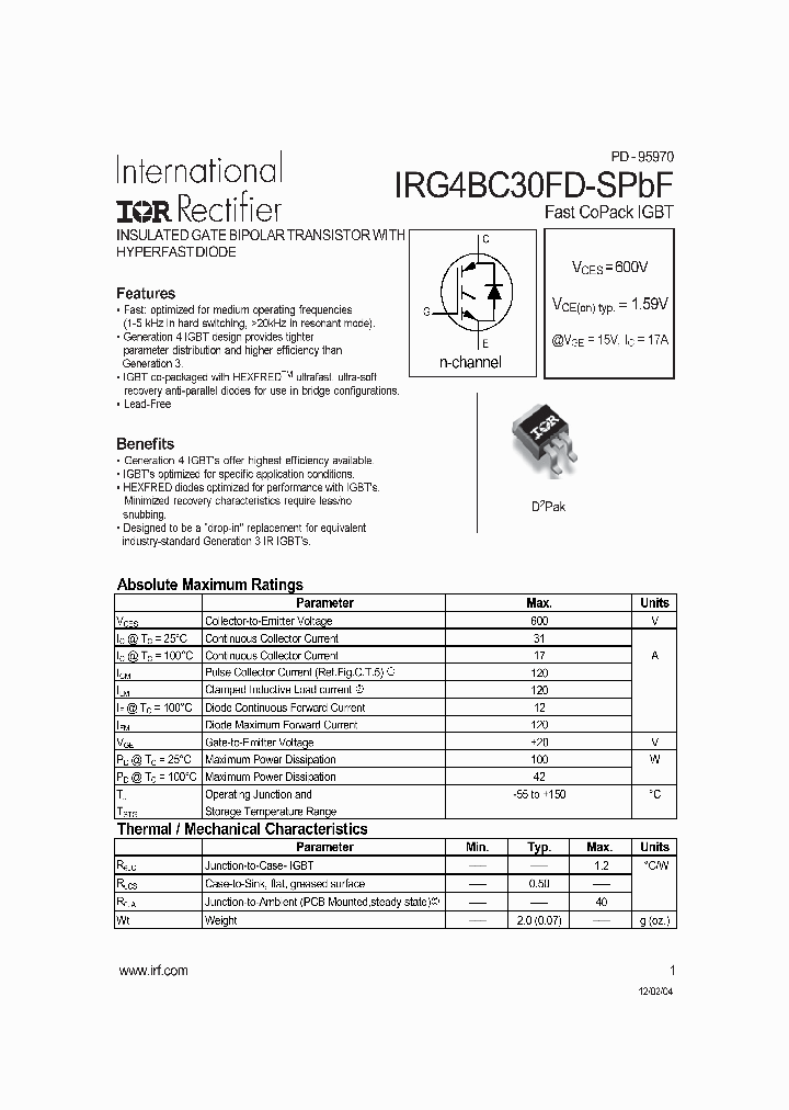 IRG4BC30FD-SPBF_4203693.PDF Datasheet