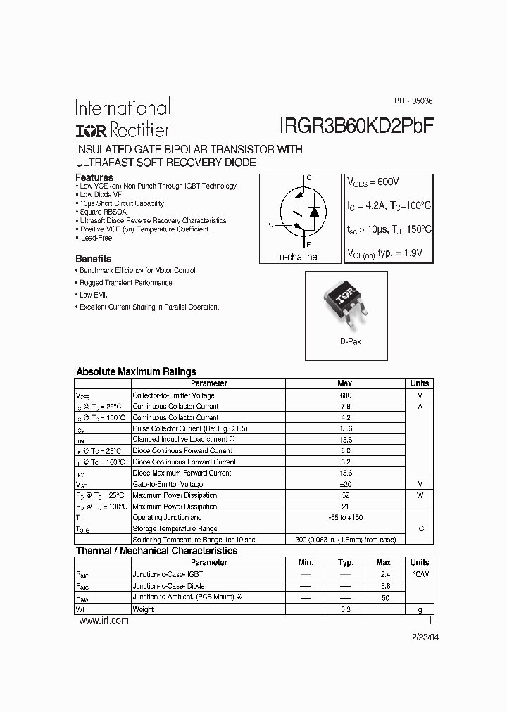 IRGR3B60KD2PBF_4181745.PDF Datasheet