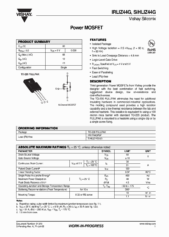 IRLIZ44G_4627759.PDF Datasheet