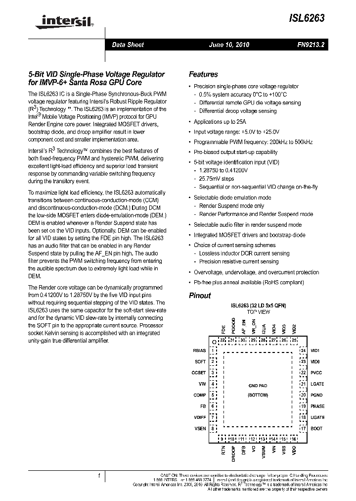 ISL6263_4920697.PDF Datasheet