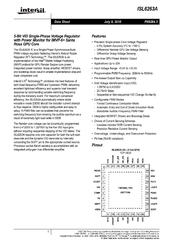 ISL6263A_4920698.PDF Datasheet