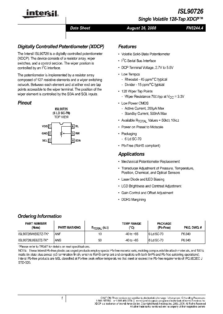 ISL90726UIE627Z-TK_4871305.PDF Datasheet