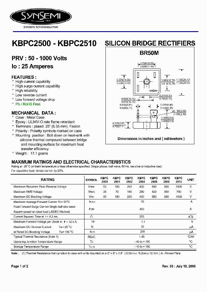 KBPC2508_4778279.PDF Datasheet