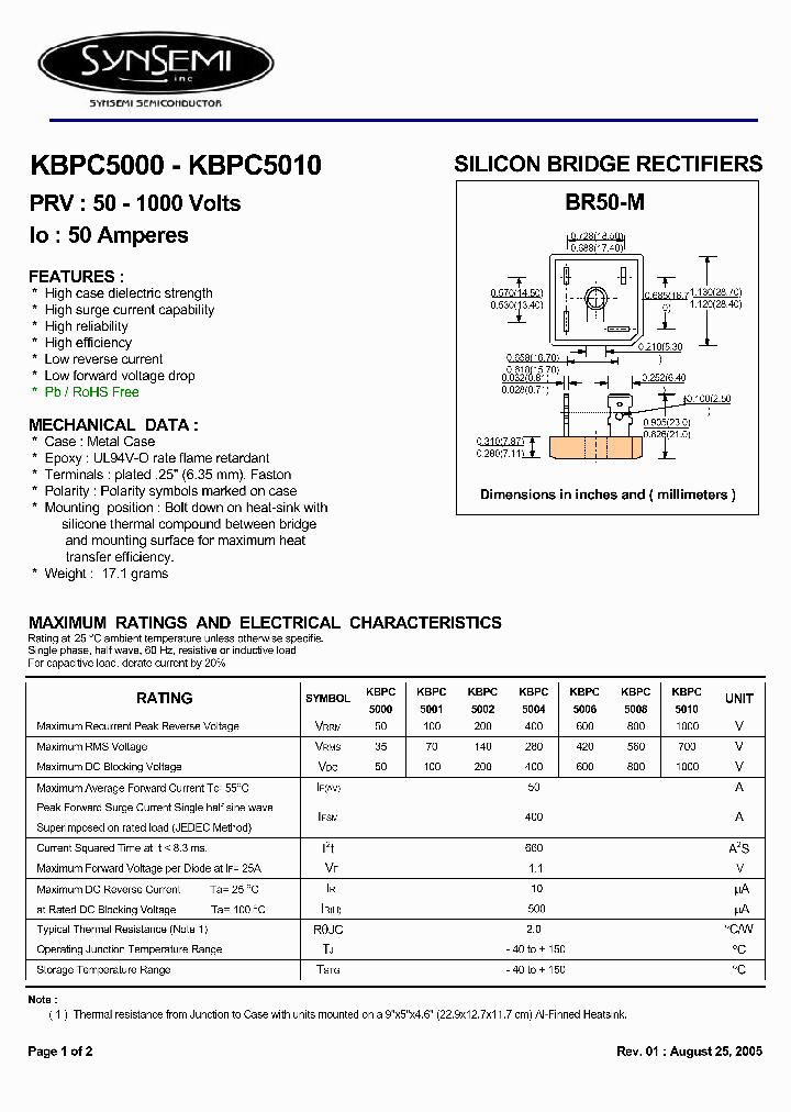 KBPC5010_4456679.PDF Datasheet