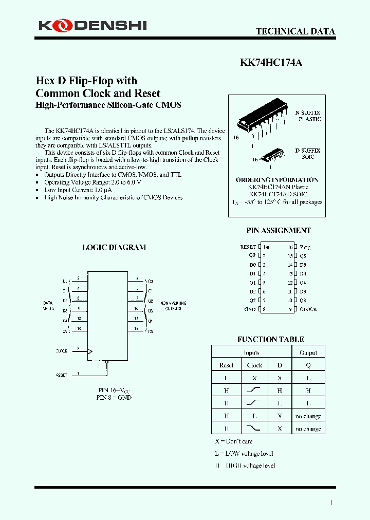 KK74HC174AD_4390240.PDF Datasheet