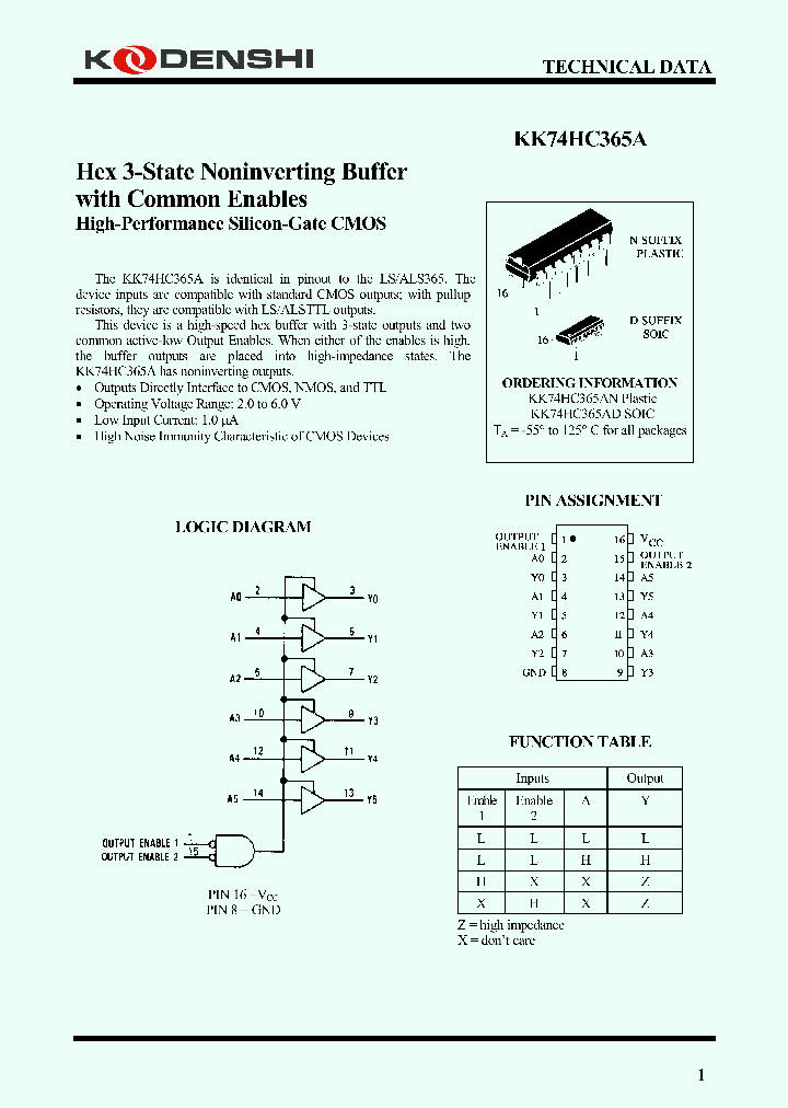 KK74HC365A_4319687.PDF Datasheet