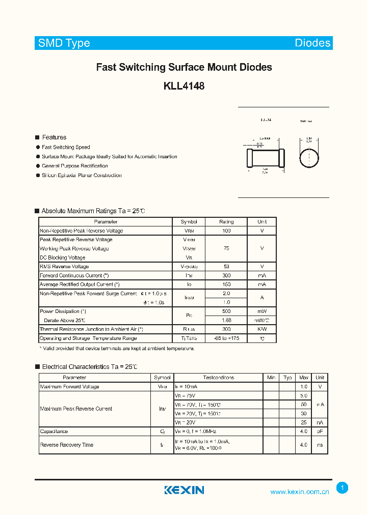 KLL4148_4554810.PDF Datasheet