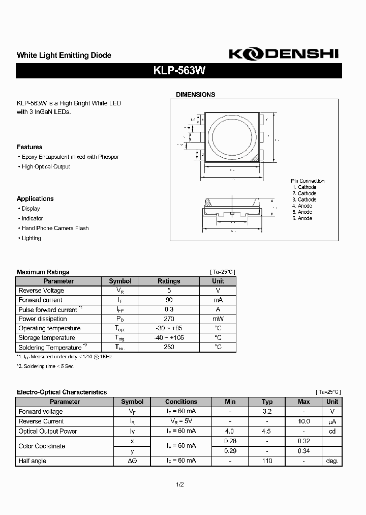 KLP-563W_4695897.PDF Datasheet