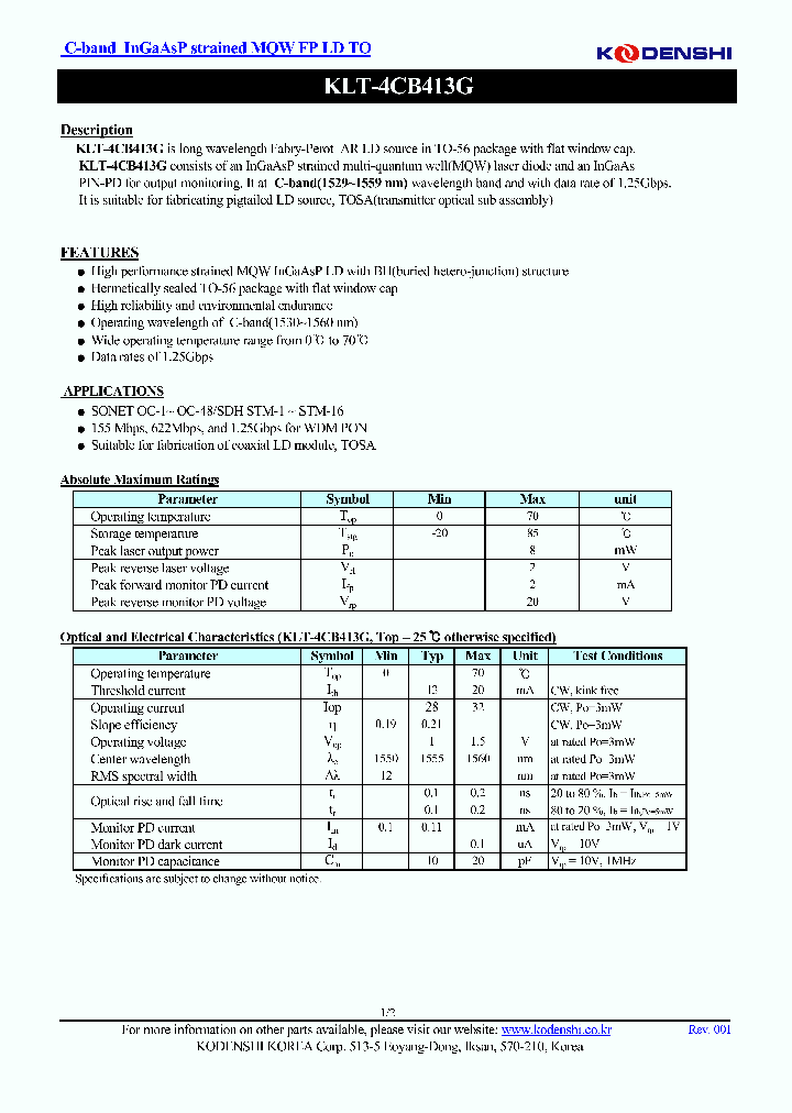 KLT-4CB413G_4673837.PDF Datasheet