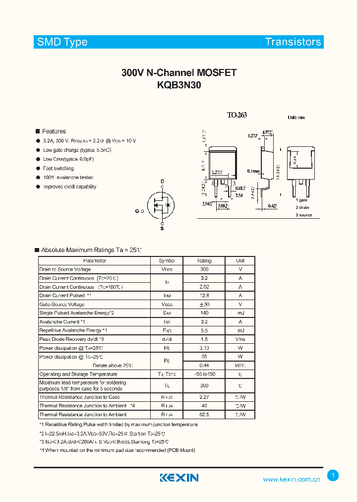 KQB3N30_4655429.PDF Datasheet