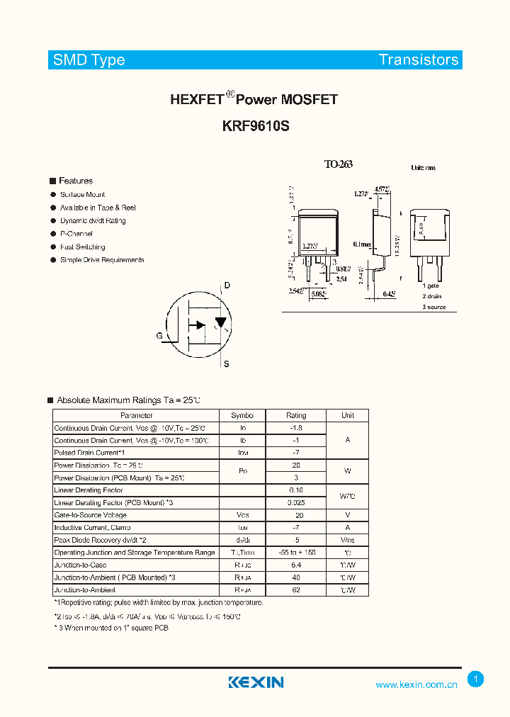 KRF9610S_4304760.PDF Datasheet