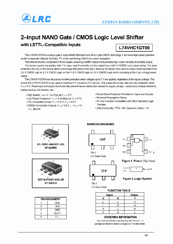 L74VHC1GT00DTT1_4438664.PDF Datasheet