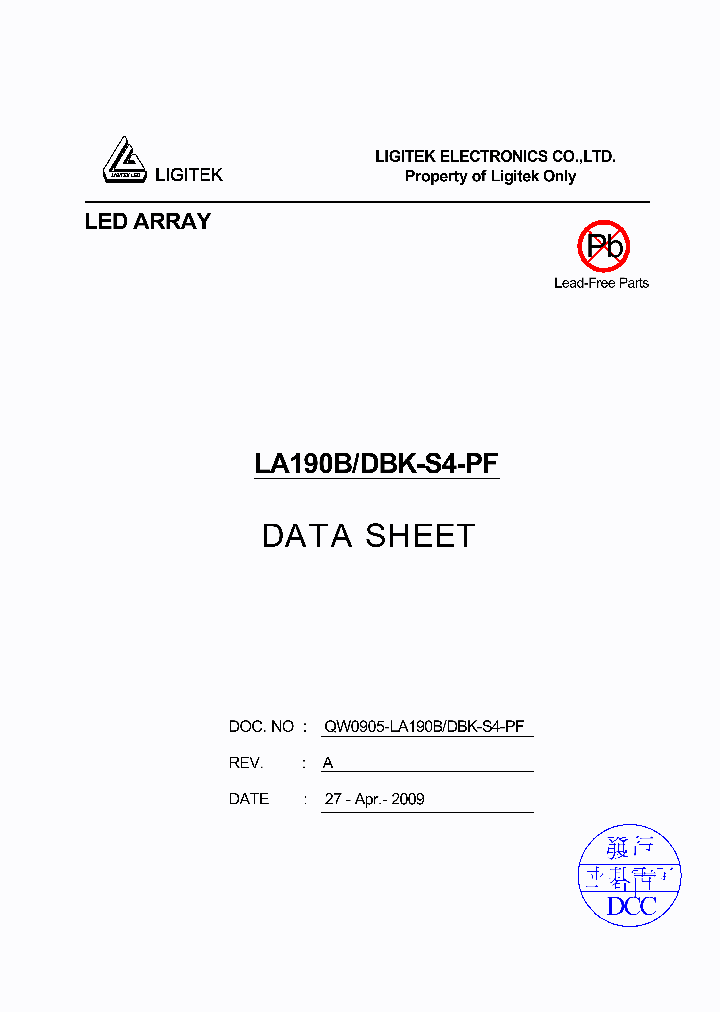 LA190B-DBK-S4-PF_4541457.PDF Datasheet