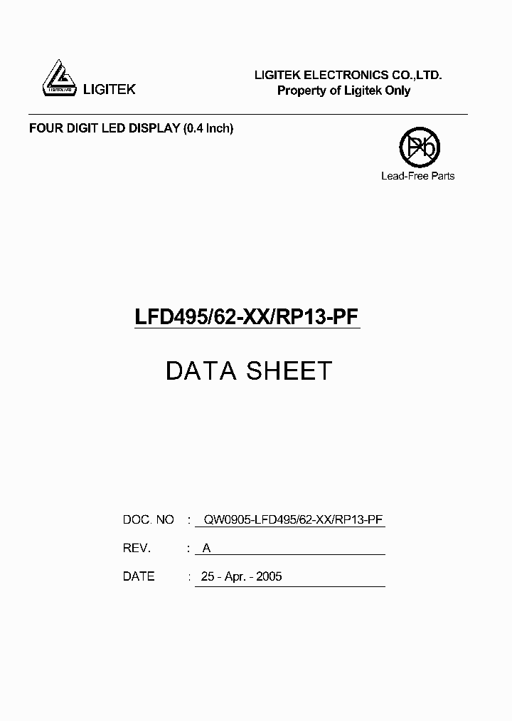 LFD495-62-XX-RP13-PF_4573717.PDF Datasheet