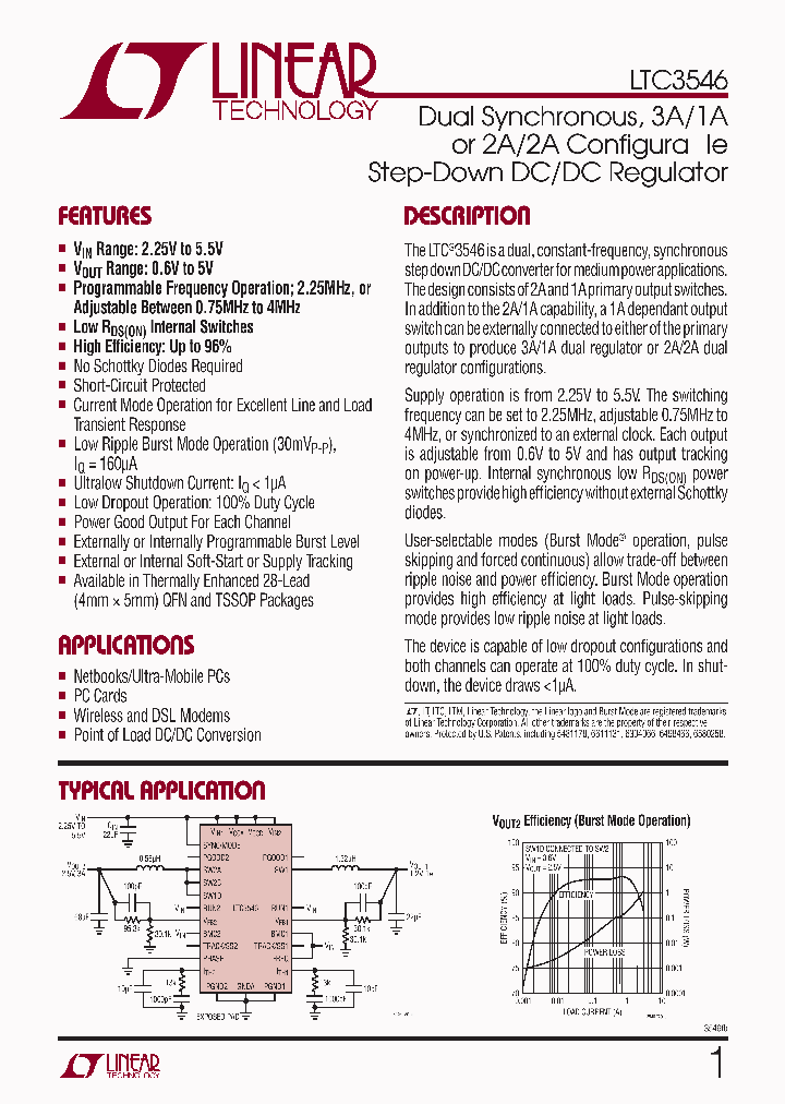 LTC3546EFEPBF_4510045.PDF Datasheet