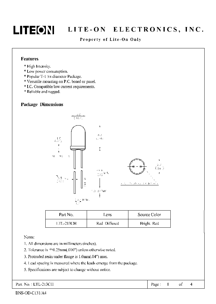 LTL-213CH_4735091.PDF Datasheet