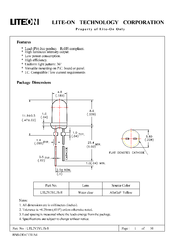 LTL2V3YUJS-S_4782418.PDF Datasheet