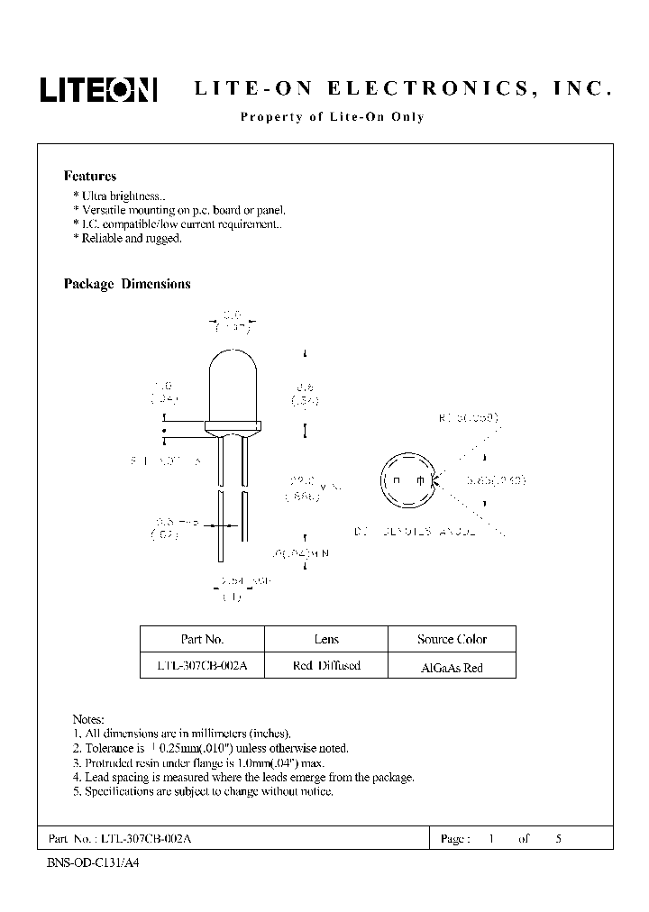 LTL-307CB-002A_4570174.PDF Datasheet