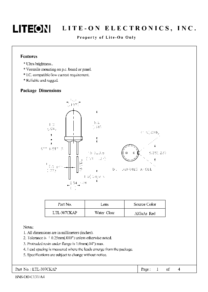 LTL-307CKAP_4570176.PDF Datasheet