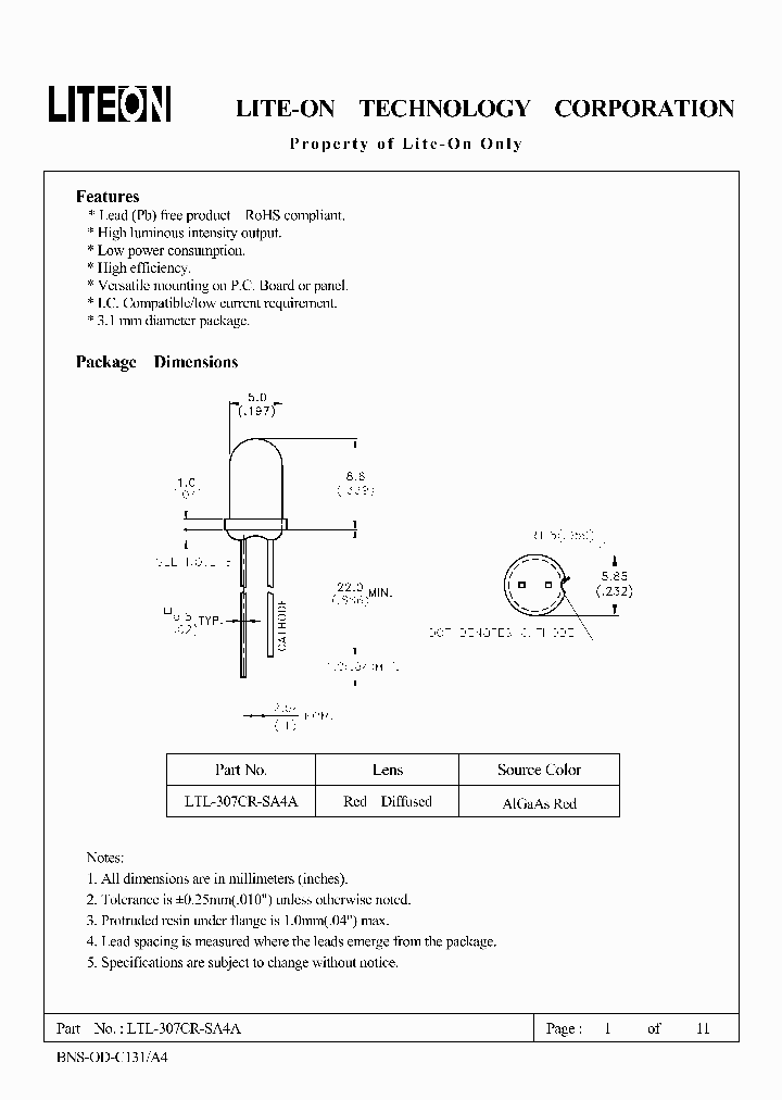 LTL-307CR-SA4A_4570179.PDF Datasheet