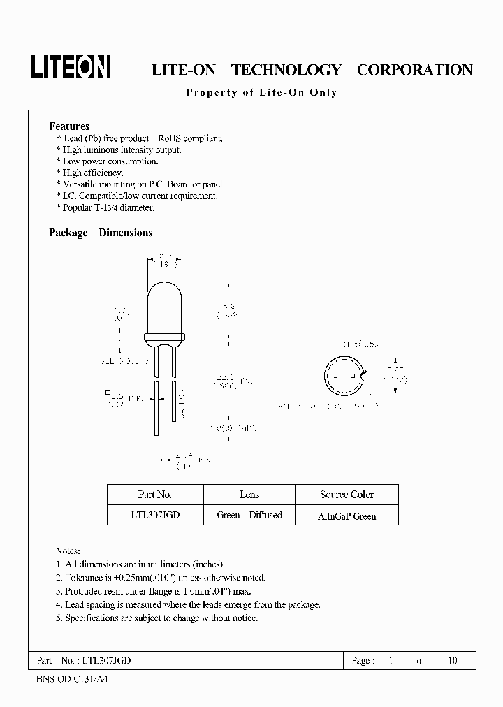 LTL307JGD_4539929.PDF Datasheet