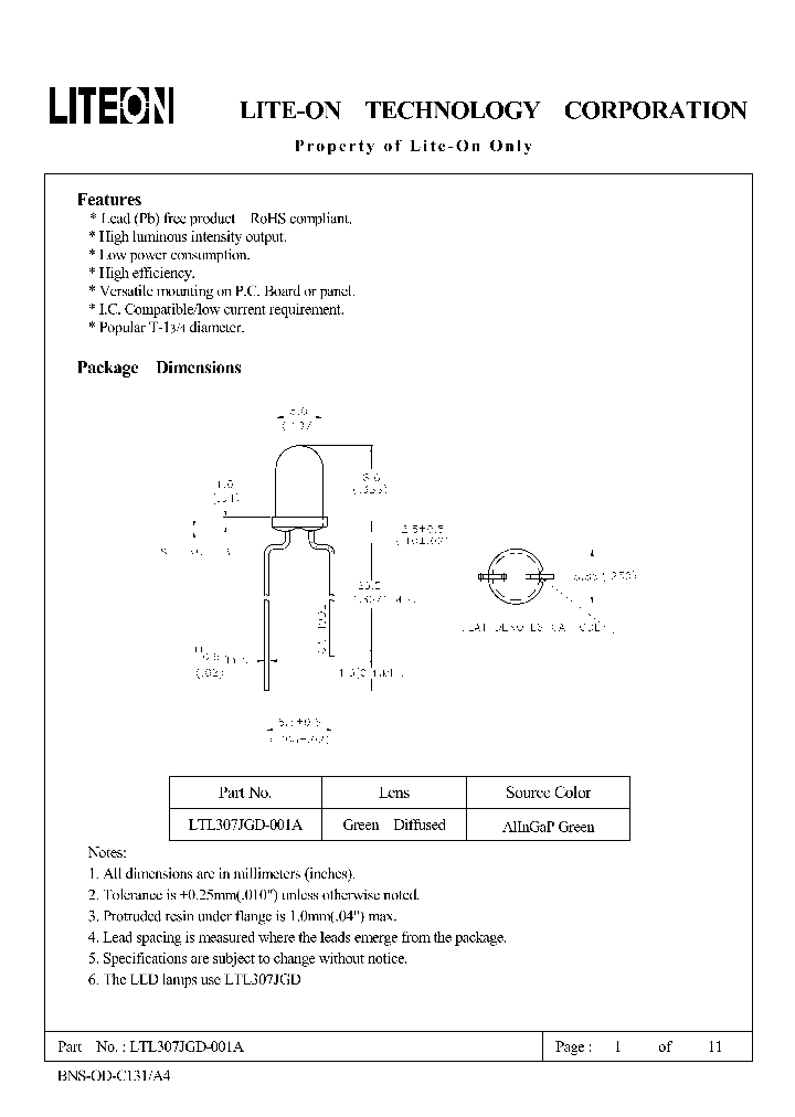 LTL307JGD-001A_4539930.PDF Datasheet