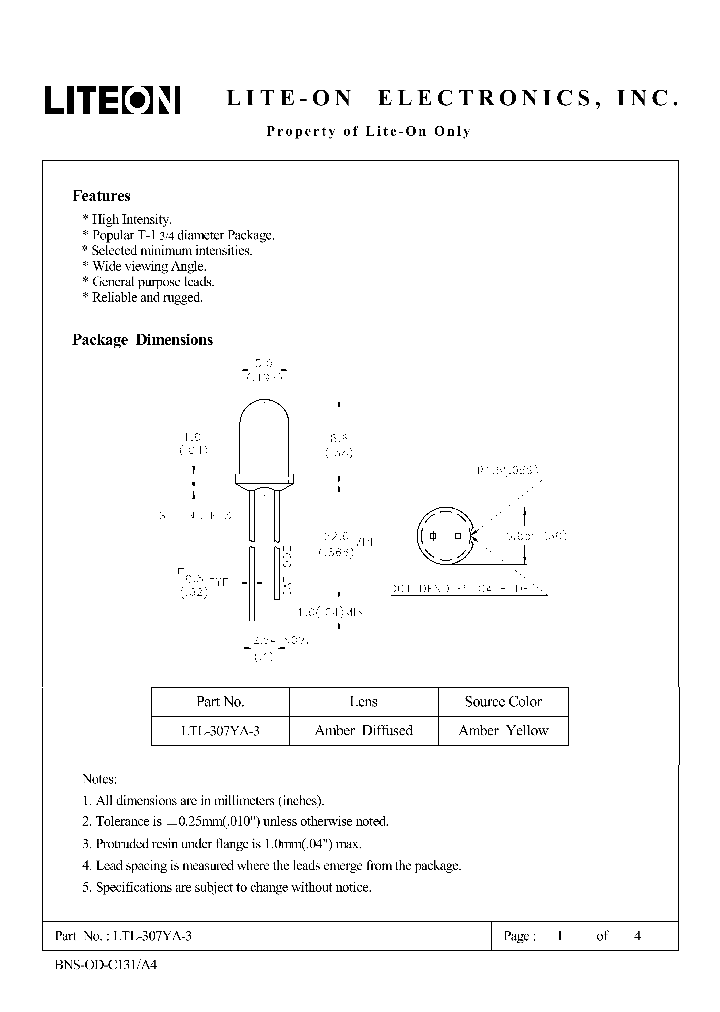 LTL-307YA-3_4705919.PDF Datasheet