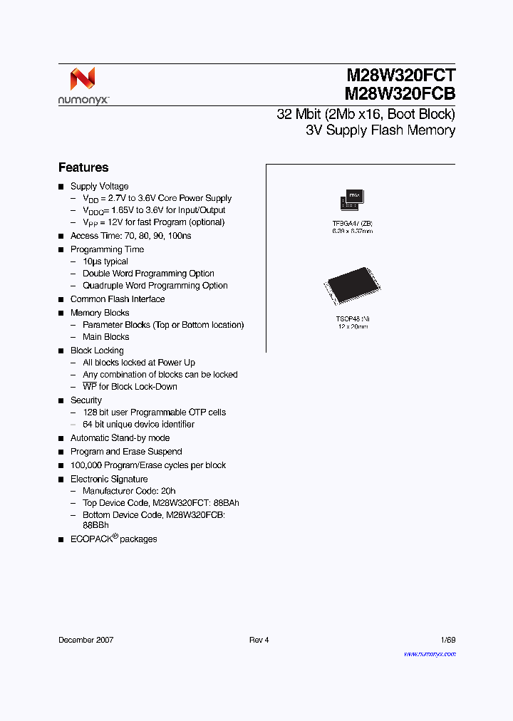 M28W320FCB100N6E_4347363.PDF Datasheet