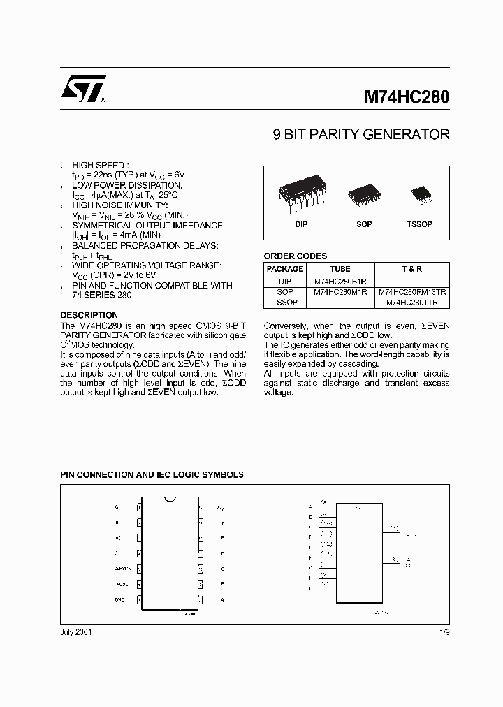 M74HC280_4233014.PDF Datasheet