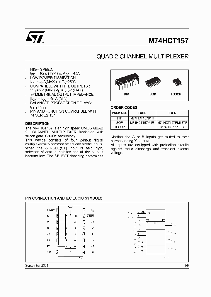 M74HCT157_4371260.PDF Datasheet