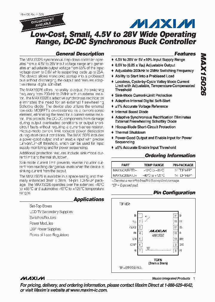 MAX15026BATD_4665154.PDF Datasheet