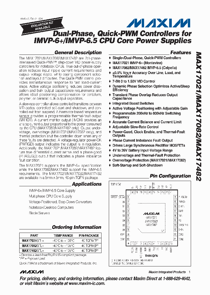 MAX17482GTL_4515135.PDF Datasheet