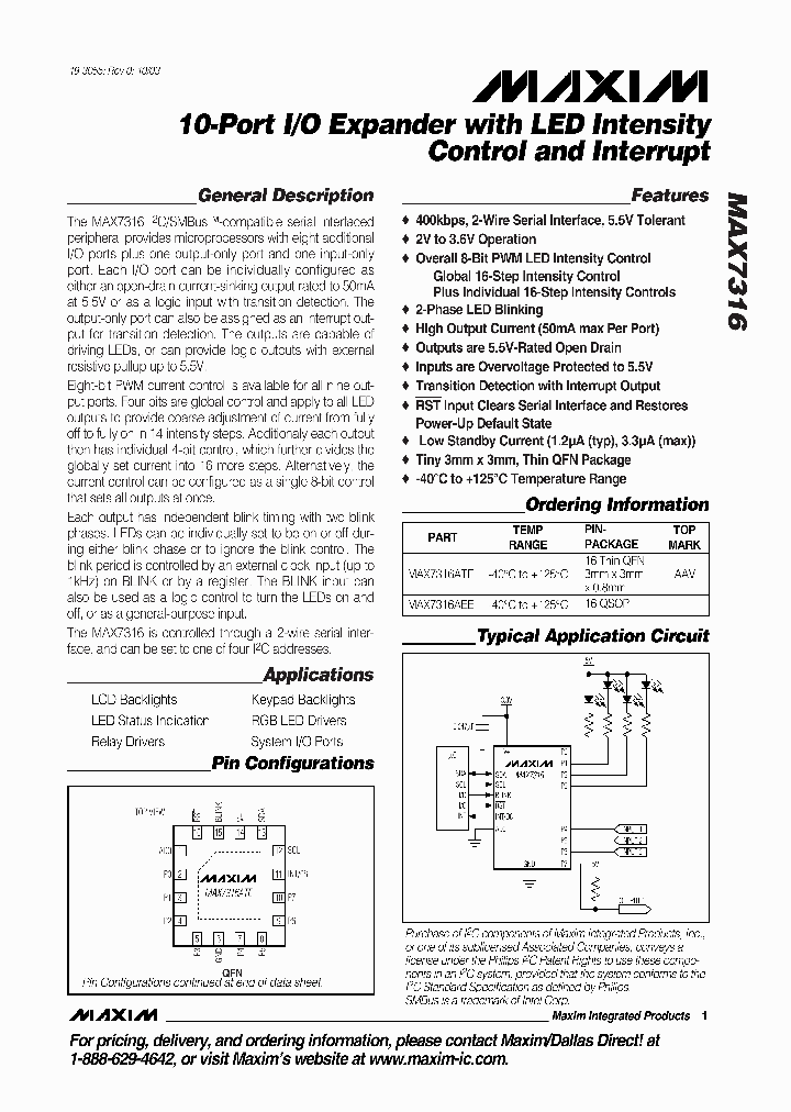 MAX7316AEE_4231858.PDF Datasheet