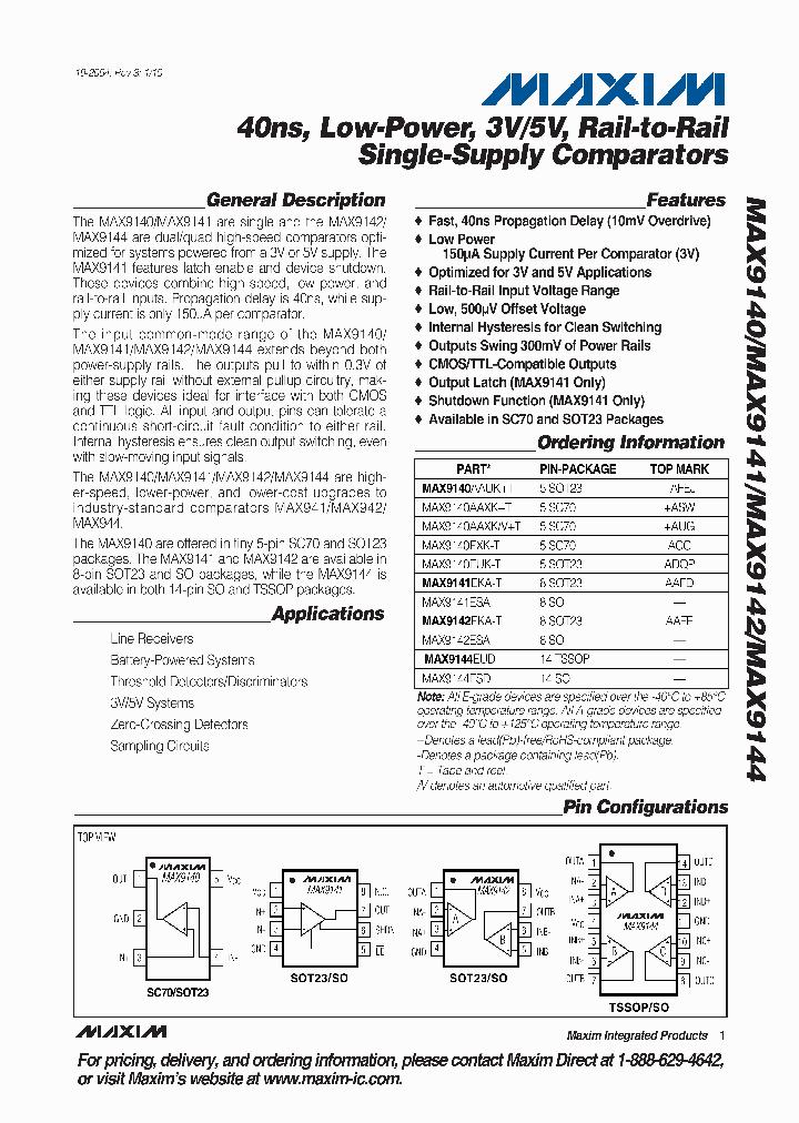 MAX9140AAXKT_4527499.PDF Datasheet