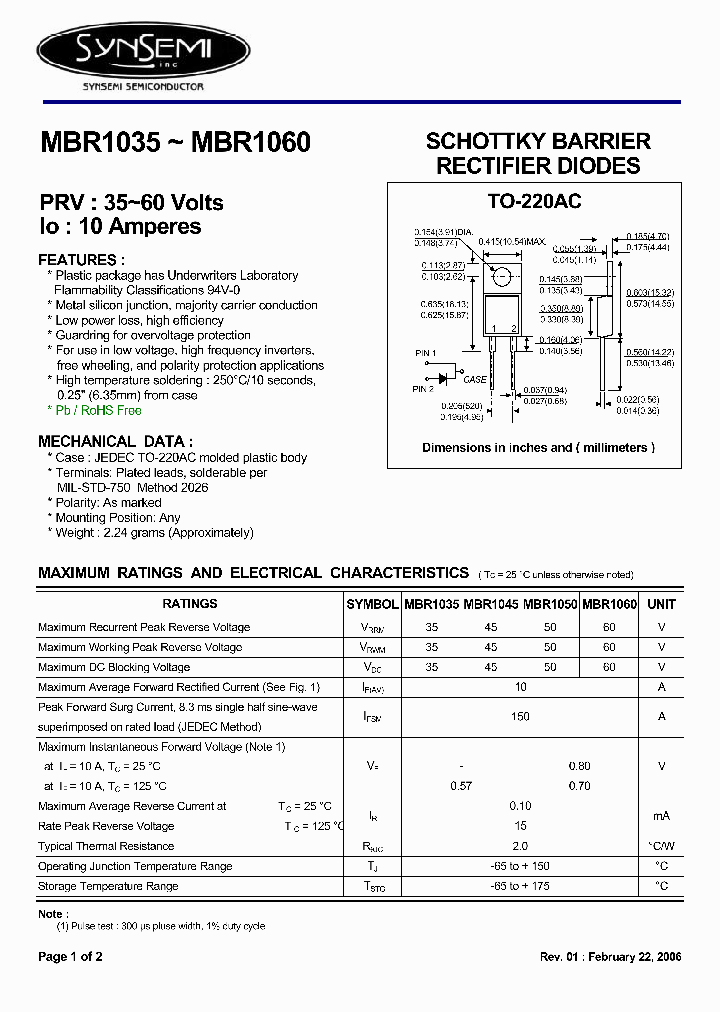 MBR1035_4869633.PDF Datasheet