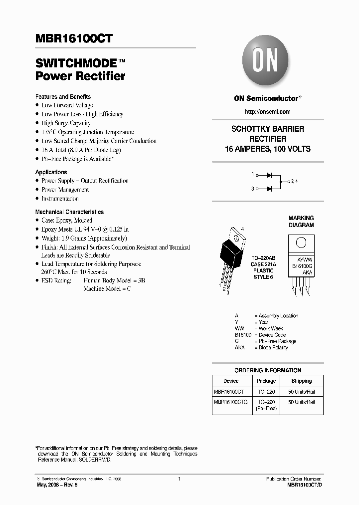 MBR16100CT_4674155.PDF Datasheet