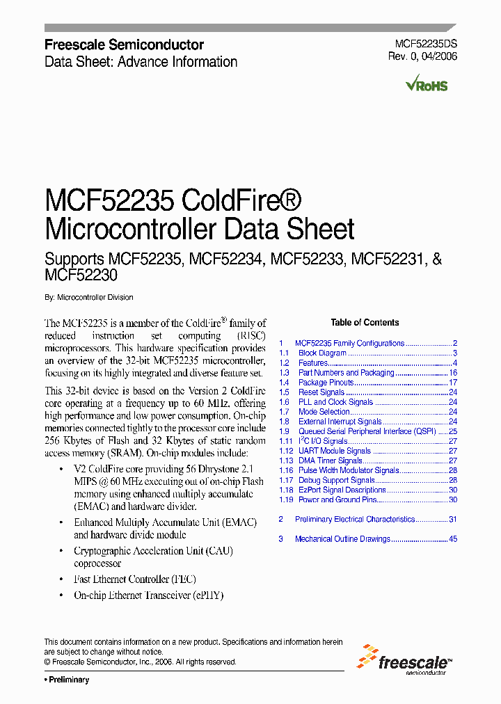 MCF52230_4182190.PDF Datasheet
