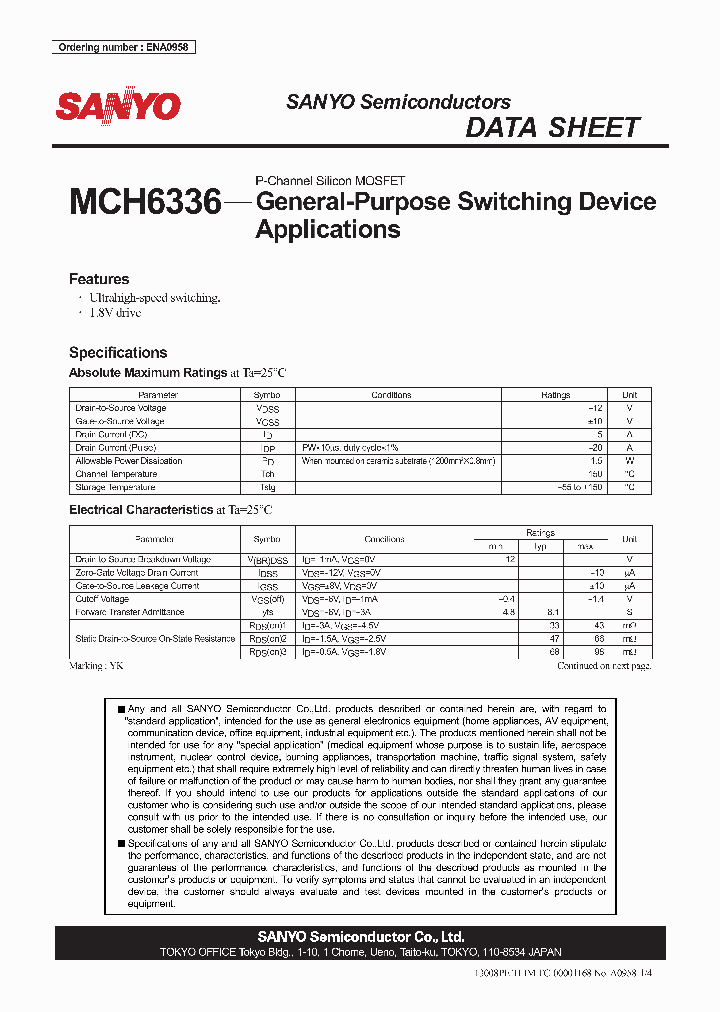 MCH6336_4263397.PDF Datasheet