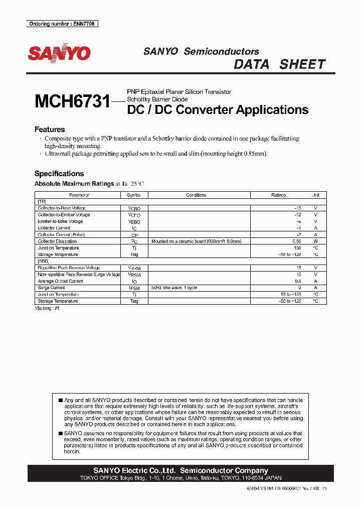 MCH6731_4225316.PDF Datasheet