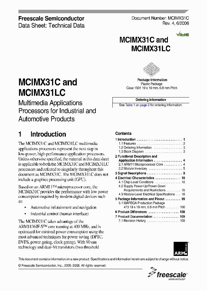 MCIMX31C_4174460.PDF Datasheet