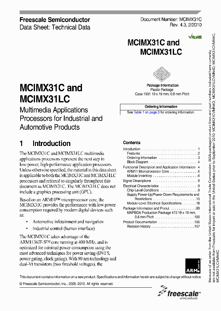MCIMX31CJMN4D_4584243.PDF Datasheet
