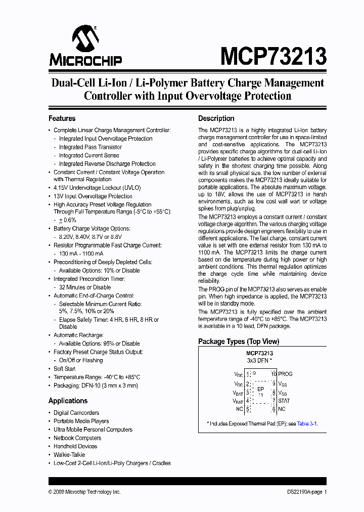 MCP73213_4590020.PDF Datasheet