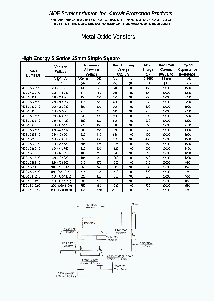 MDE-25S681K_4341333.PDF Datasheet